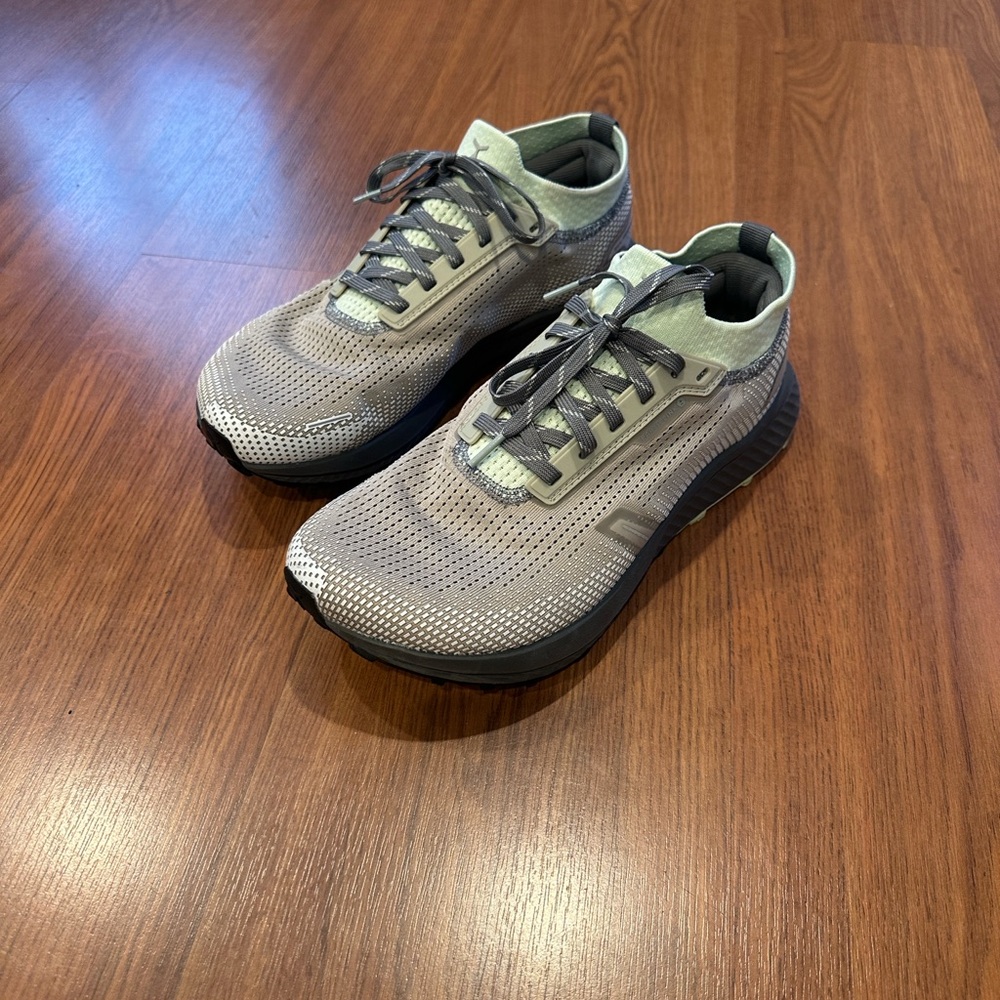 Men's Breathable Knit Sneakers - Gray/Green